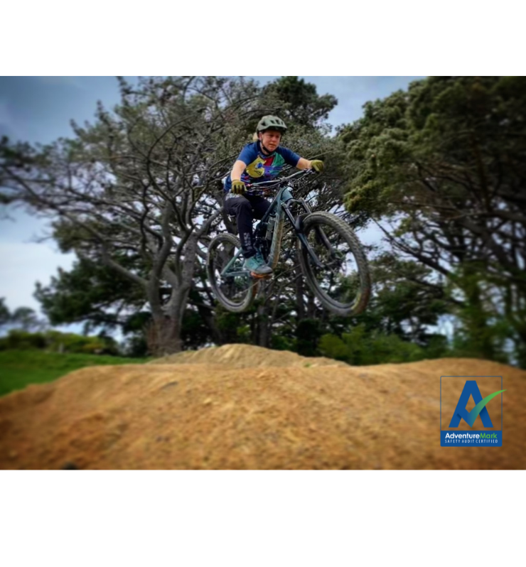 Advanced mountain bike skills course. Intro to Jumps. Con Air Jumps in Miramar, Wellington.